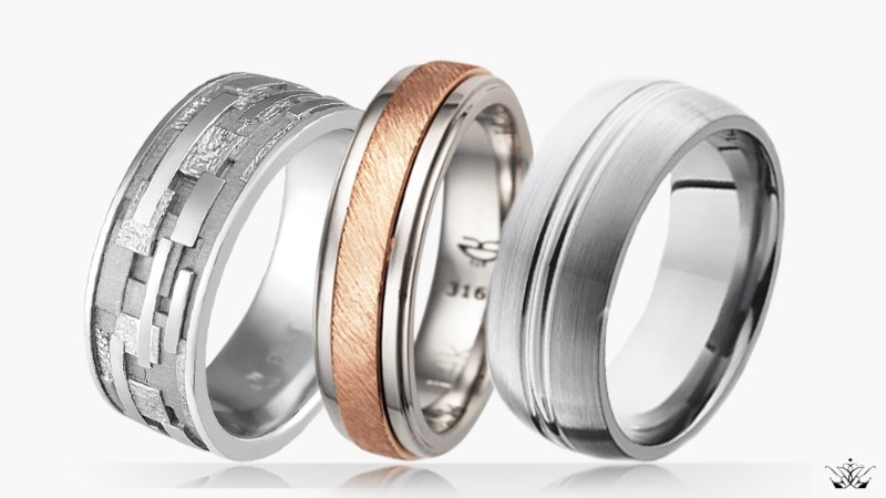 Mens trendy hot sale wedding bands